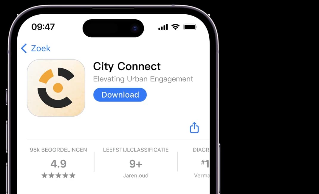 De City Connect app in de App Store